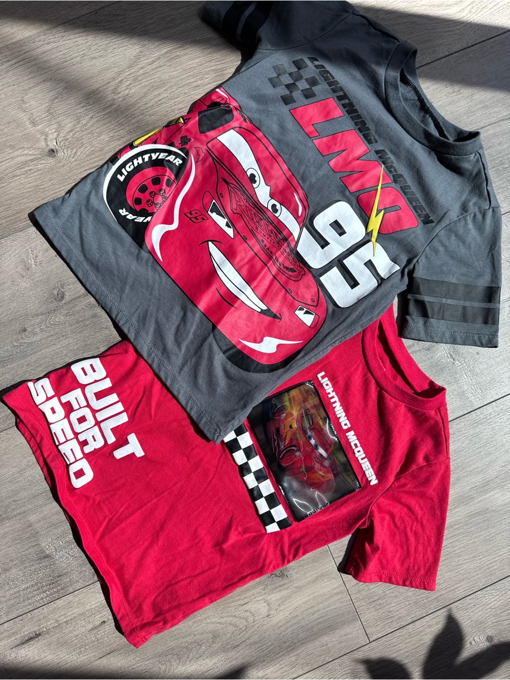 Disney Pixar Cars Lightning McQueen Boys Sz 5 Shirt Bundle